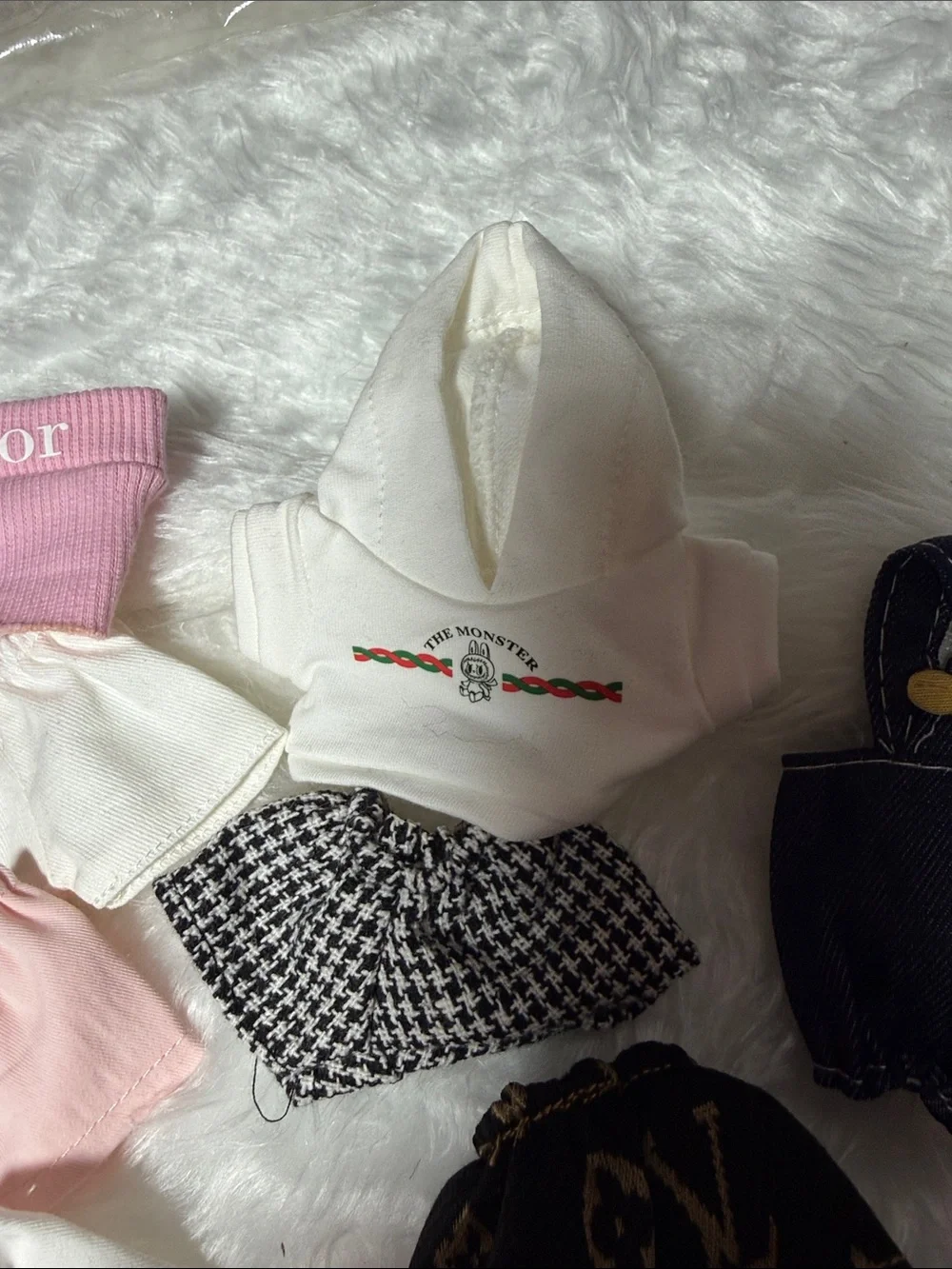 Labubu Assorted Accessories Lot in Pink, Purple, White, Blue, Tan